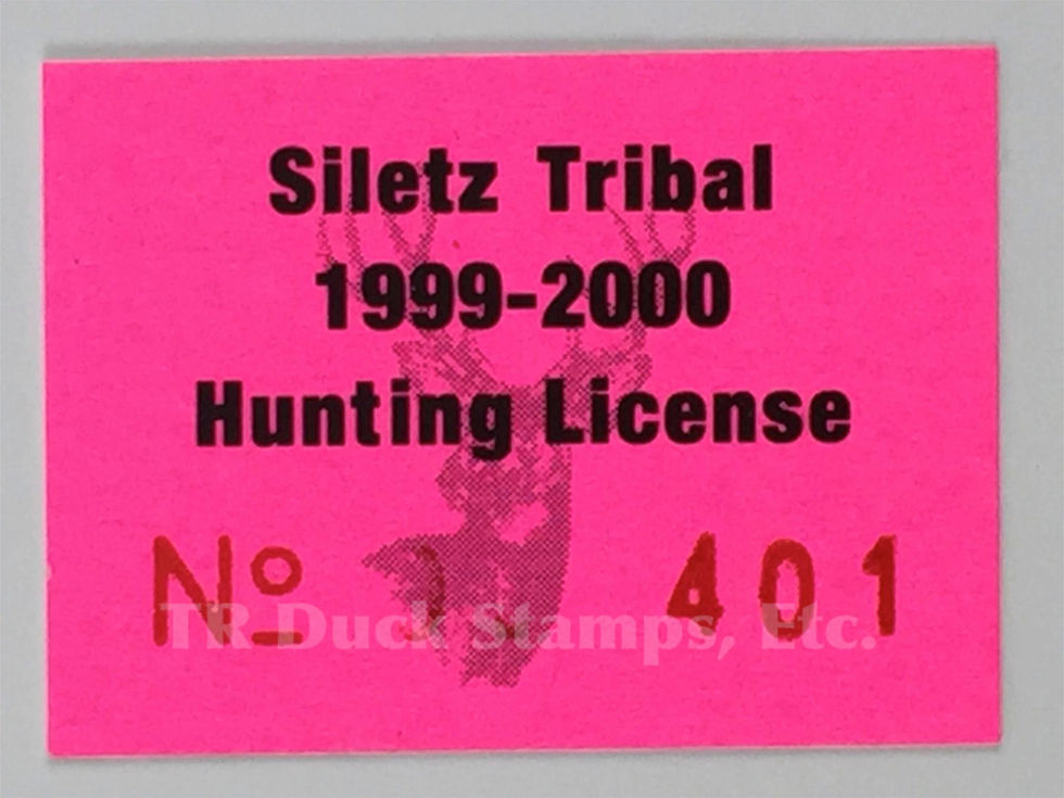 SI30 Siletz Tribal 1999-00 Hunting License