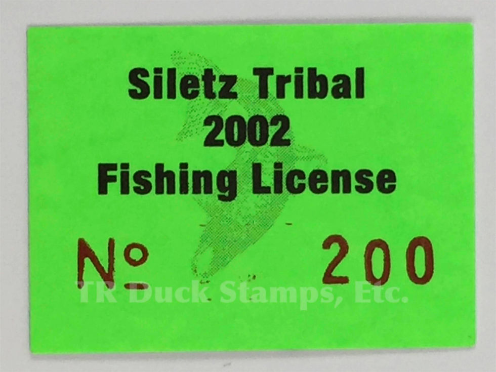 SI35 Siletz Tribal 2002 Fishing License