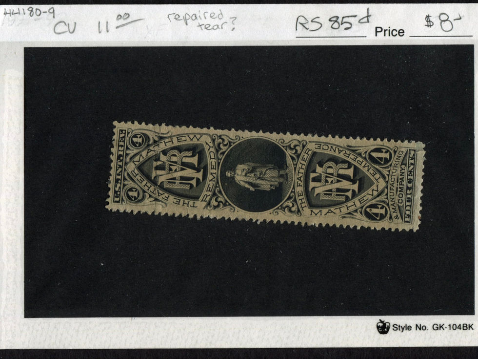 RS85d Father Matthew Temperance Remedy - 4c Black (with tear)