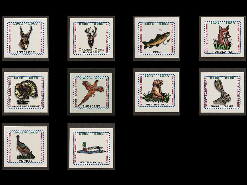 SL54-63 Spirit Lake Tribe 2002-03 Set/10 Stamps
