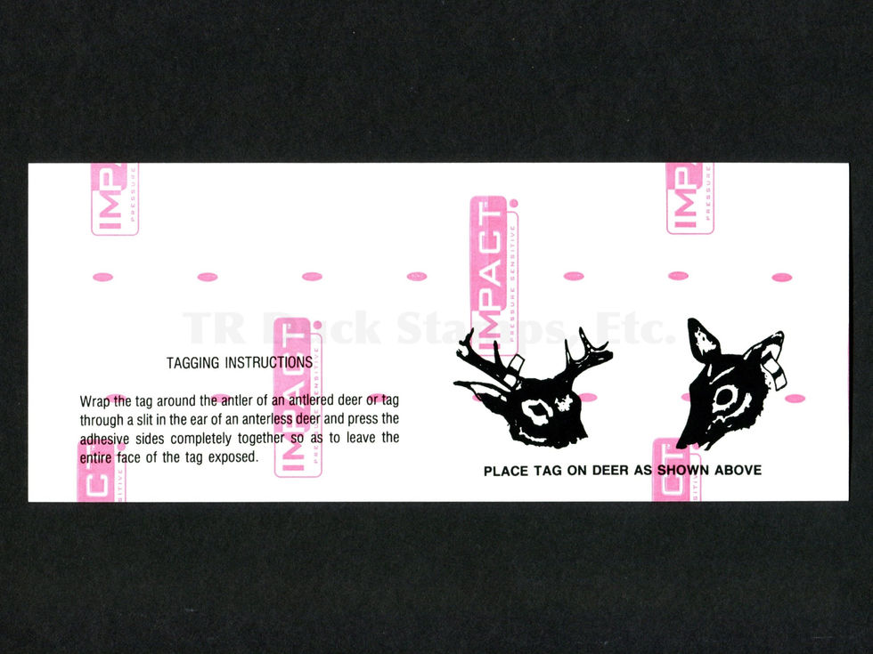 TTD121 Fort Berthold 2010 Antlerless Deer Unit 1 tag