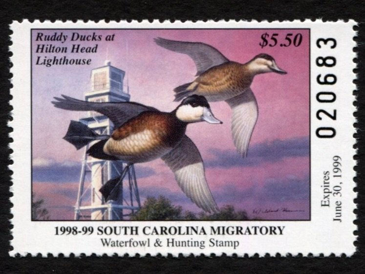 South Carolina 1998 SC18 Ruddy Ducks Duck Stamp