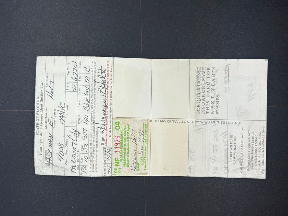 Florida 1990 Non-Resident Fishing NF11926-04, 3 stickers