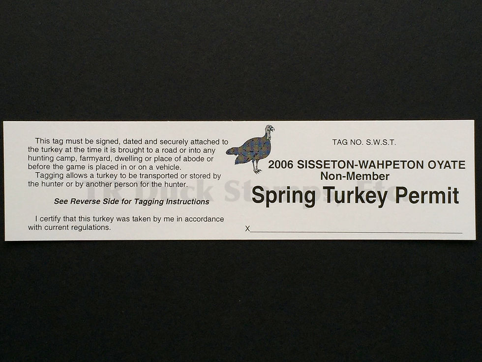 LTD160 Lake Traverse 2006 Spring Turkey Non-Member Tag