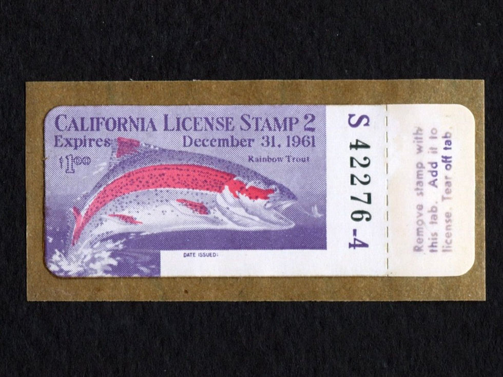 1961 California Fishing Stamp - Rainbow Trout #2