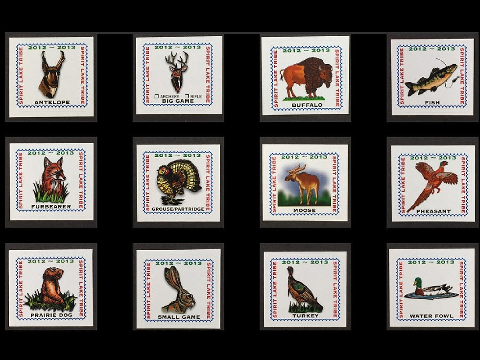 SL167-178 Spirit Lake Tribe 2012-13 Set/12 Stamps