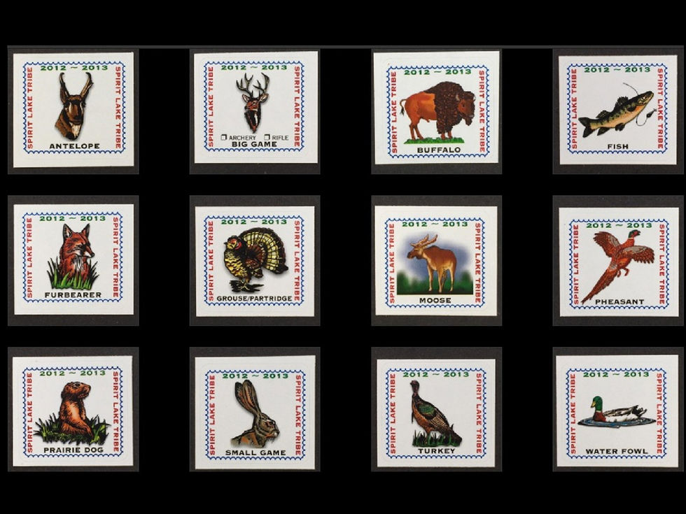 SL167-178 Spirit Lake Tribe 2012-13 Set/12 Stamps