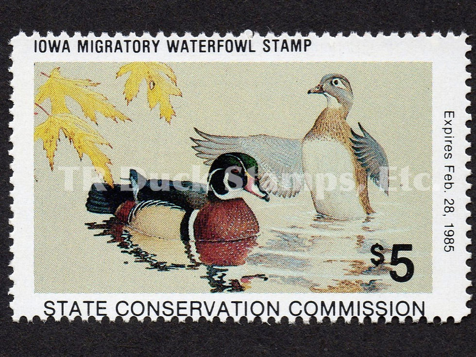 Iowa 1984 IA13 Wood Ducks Duck Stamp