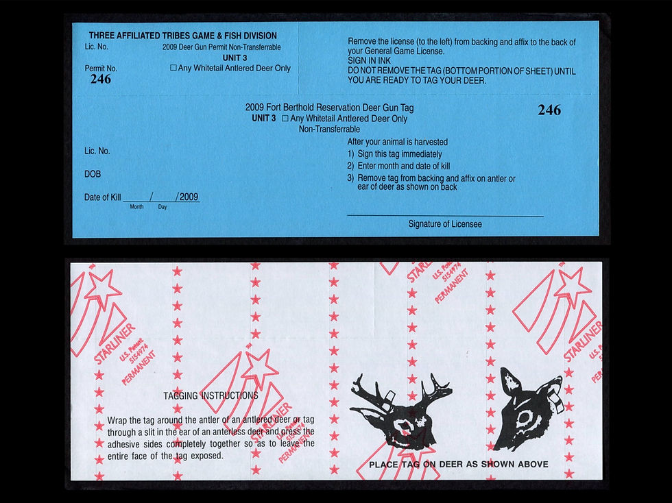 TTD116 Fort Berthold 2009 Whitetail Antlered Deer Unit 3