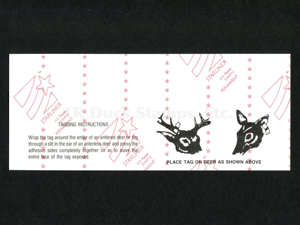 TTD115 Fort Berthold 2009 Antlerless Deer Unit 2 tag