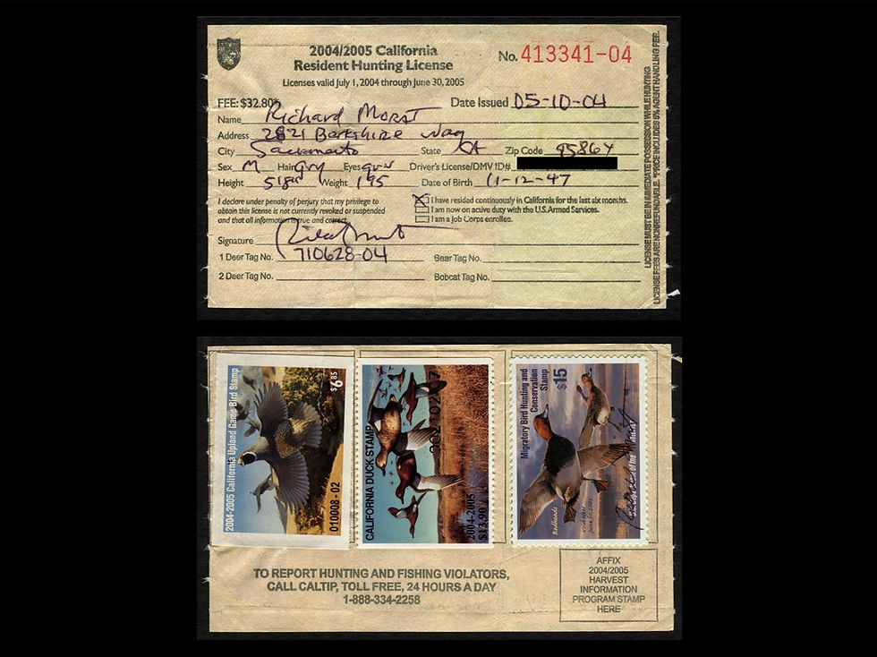 2004-05 California Hunting License s/n 413341