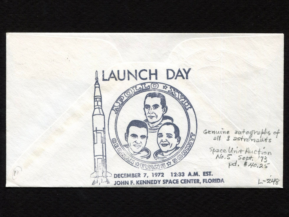 APOLLO 17 CREW signed - Cernan, Evans, Schmitt w/LOA