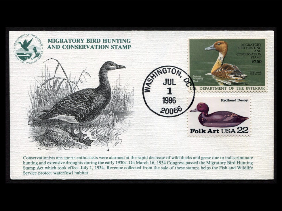 1986 KMC RW53 Federal Duck Stamp FDC - Fulvous Whistling Duck