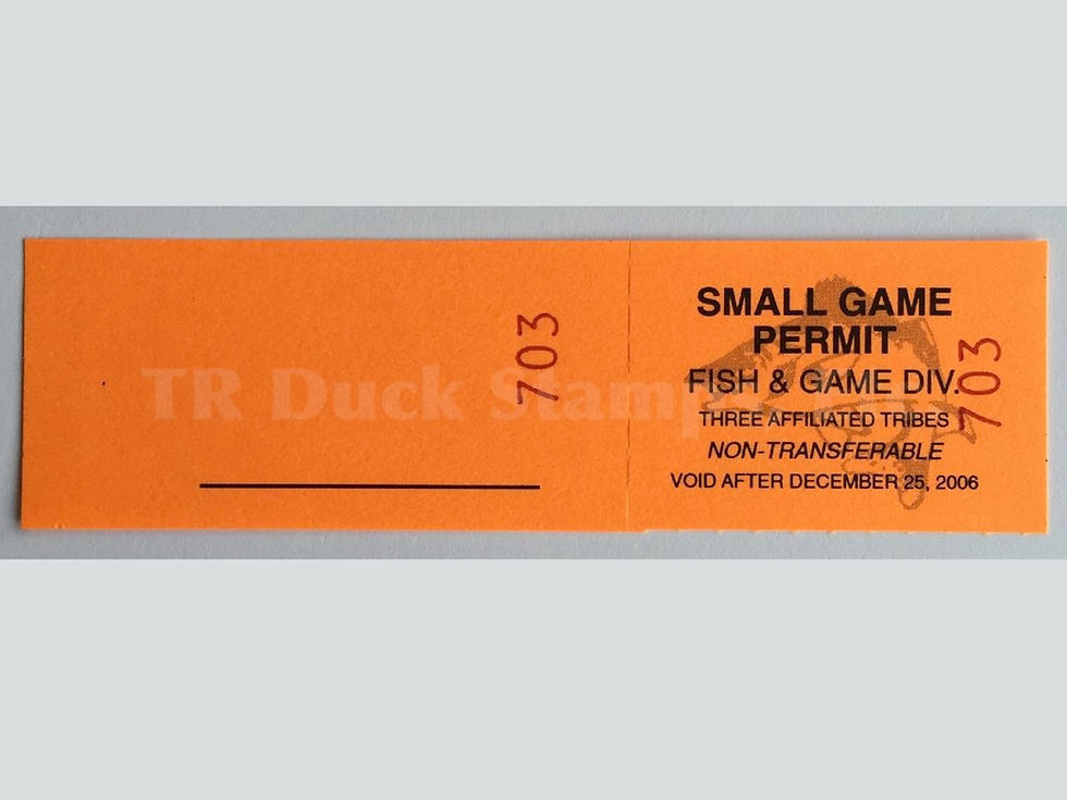 TT129 Fort Berthold 2006 Small Game stamp