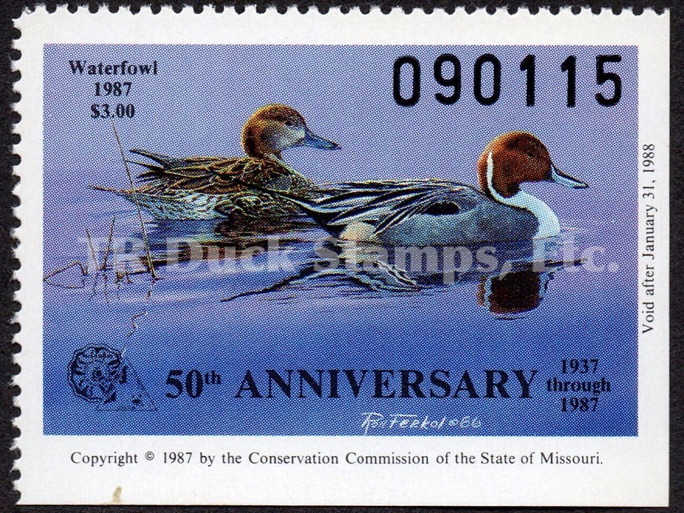 Missouri 1987 MO9 Pintail Duck Stamp