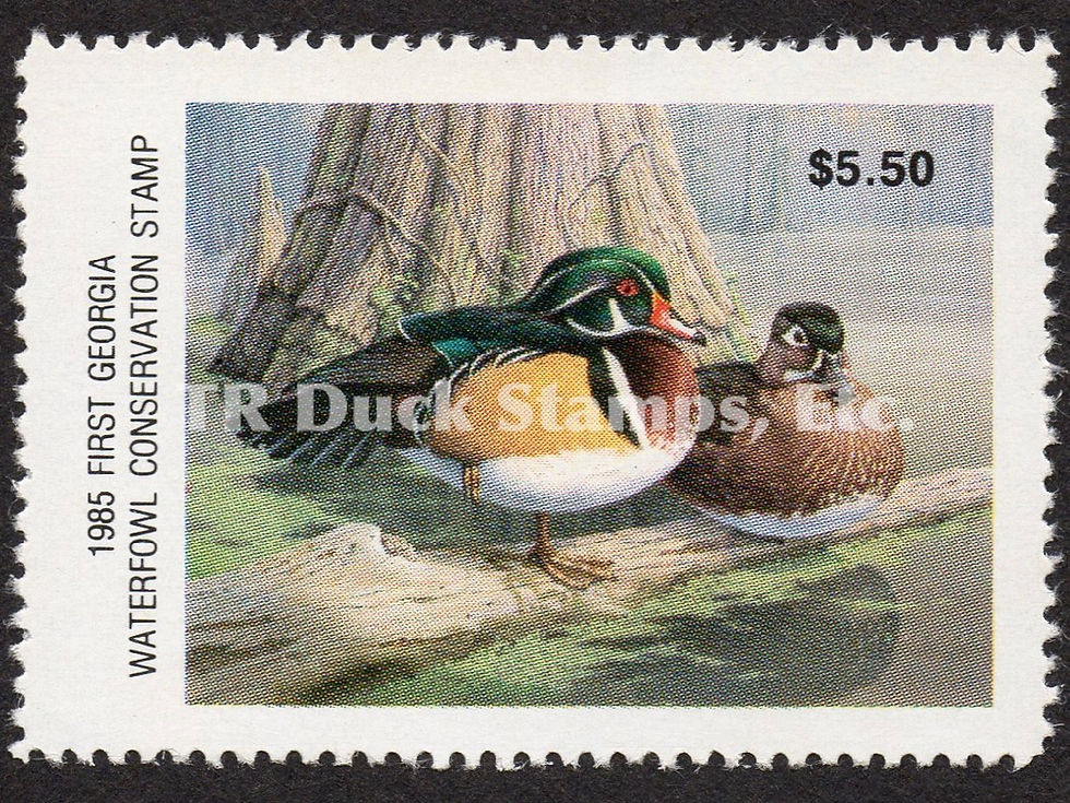 Georgia First GA1 of State 1985 Wood Ducks