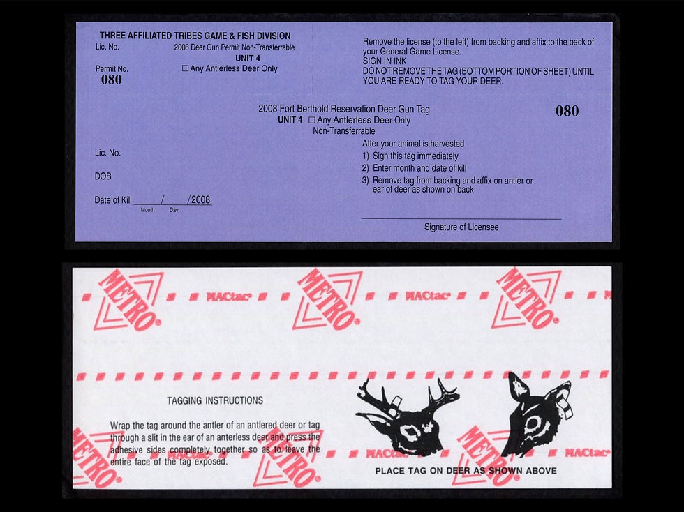TTD113 Fort Berthold 2008 Antlerless Deer Unit 4