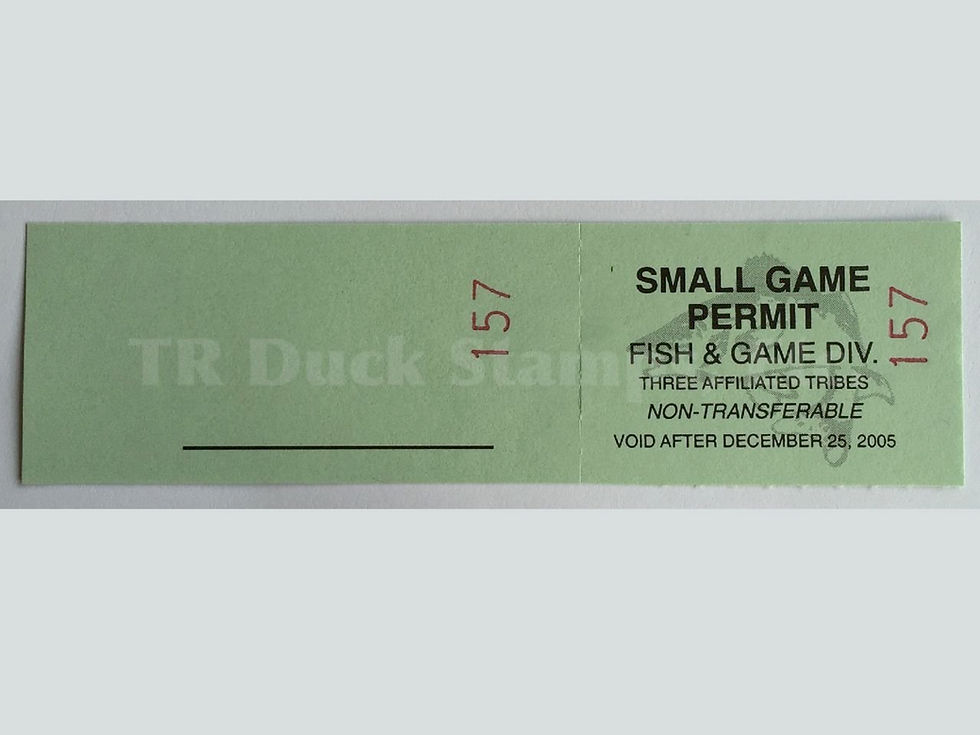 TT121 Fort Berthold 2005 Small Game stamp