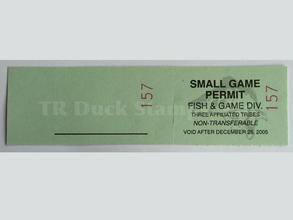 TT121 Fort Berthold 2005 Small Game stamp