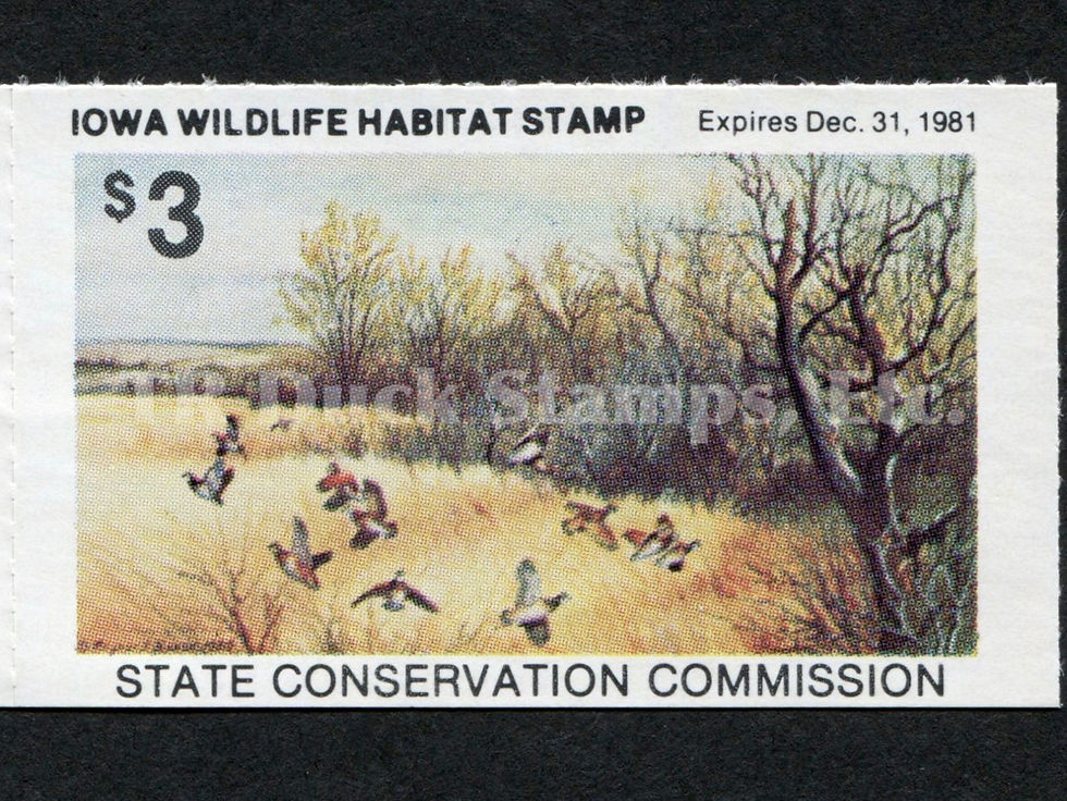 Iowa 1981 IAH3 Wildlife Quail, Artist Maynard Reece