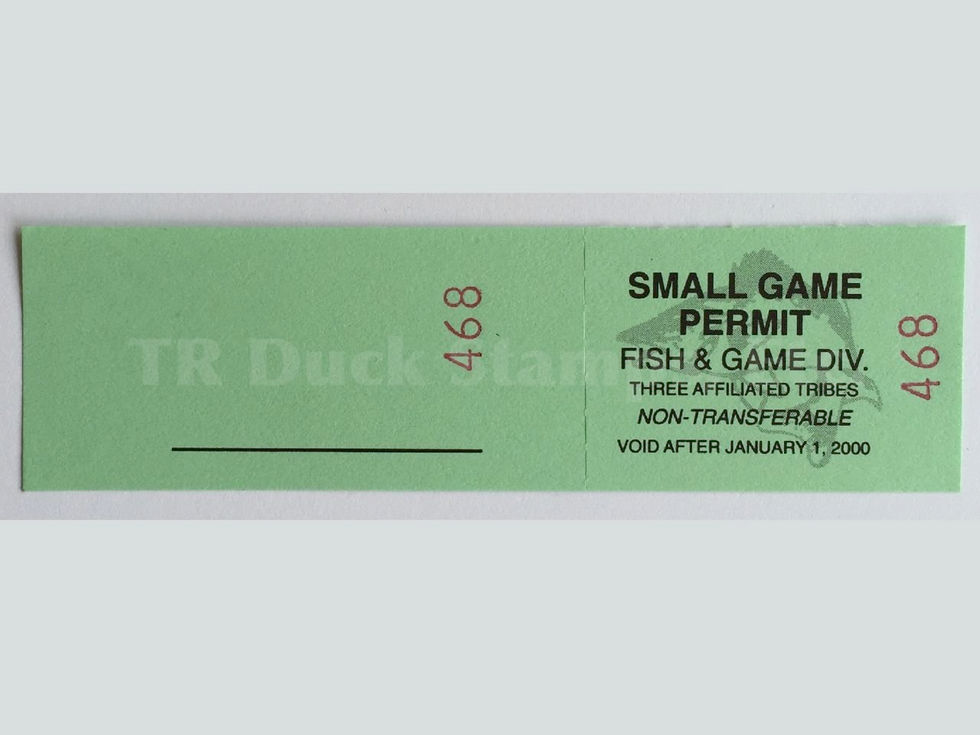 TT76 Fort Berthold 1999 Small Game stamp