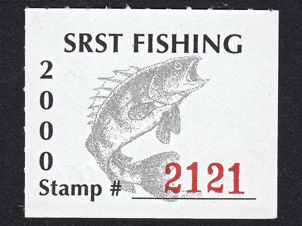 SR96A Standing Rock 2000 Fishing (Bright white paper) Stamp