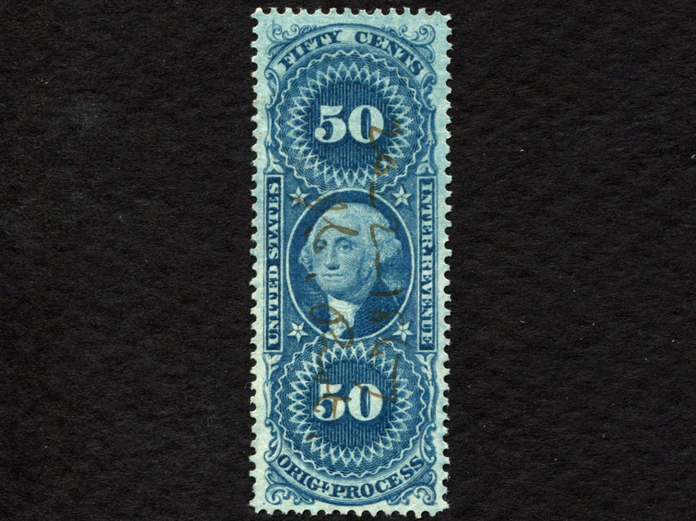 R60c Orig. Process 50c US Revenue Tax Stamp