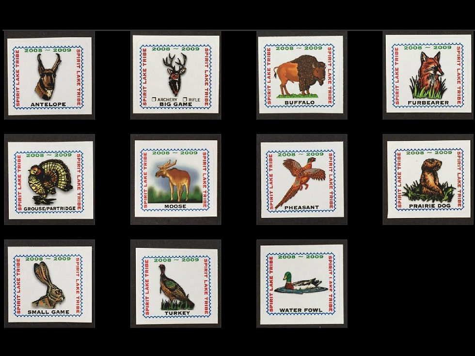 SL119-130 Spirit Lake Tribe 2008-09 Set/11 Stamps
