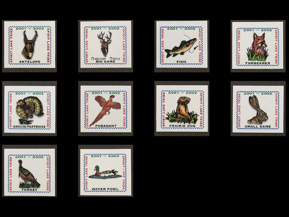 SL44-53 Spirit Lake Tribe 2001-02 Set/10 Stamps