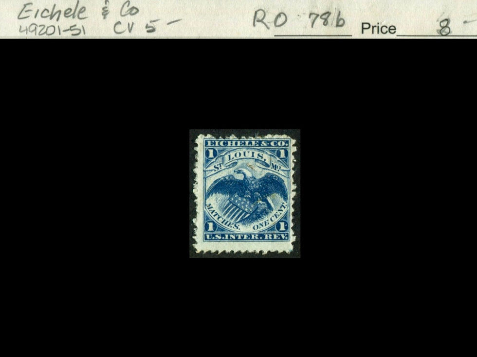 RO78b Eichele & Co Matches, St Louis MO Private Die Match Stamp
