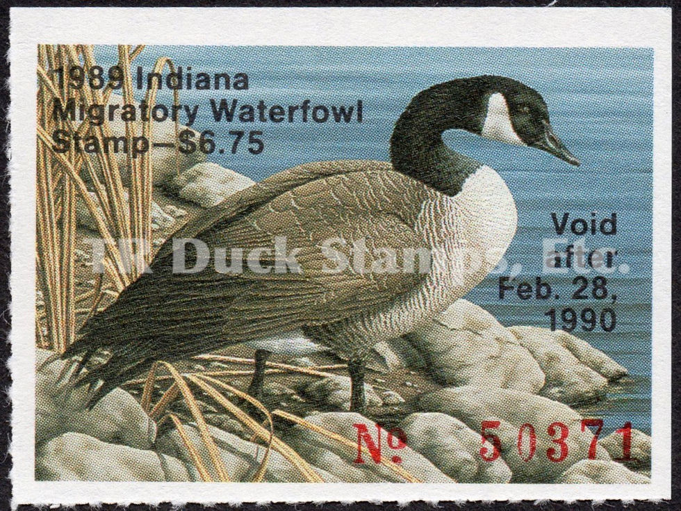Indiana 1989 IN14 Canada Goose Duck Stamp