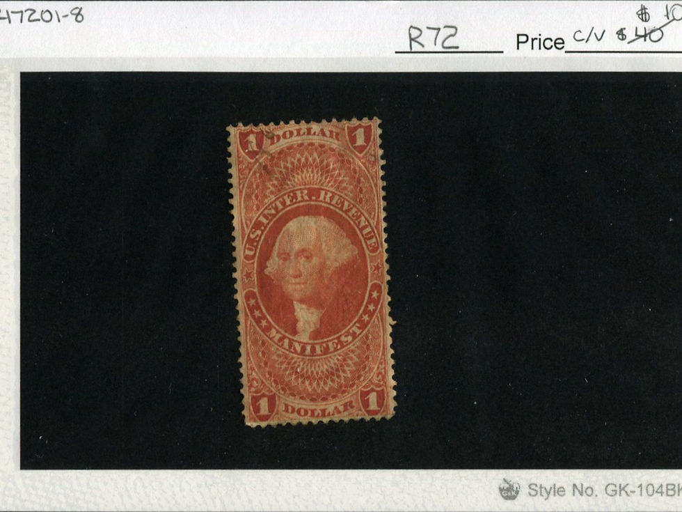 R72 Manifest $1 Revenue Tax Stamp