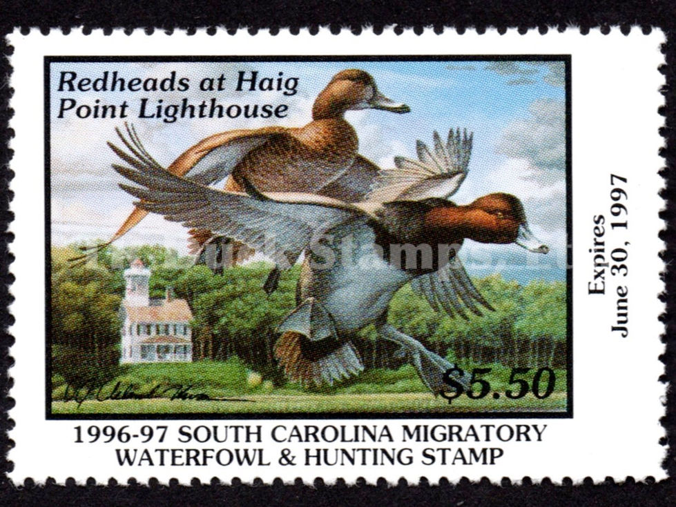 South Carolina 1996 SC16 Redheads at Haig Point Lighthouse