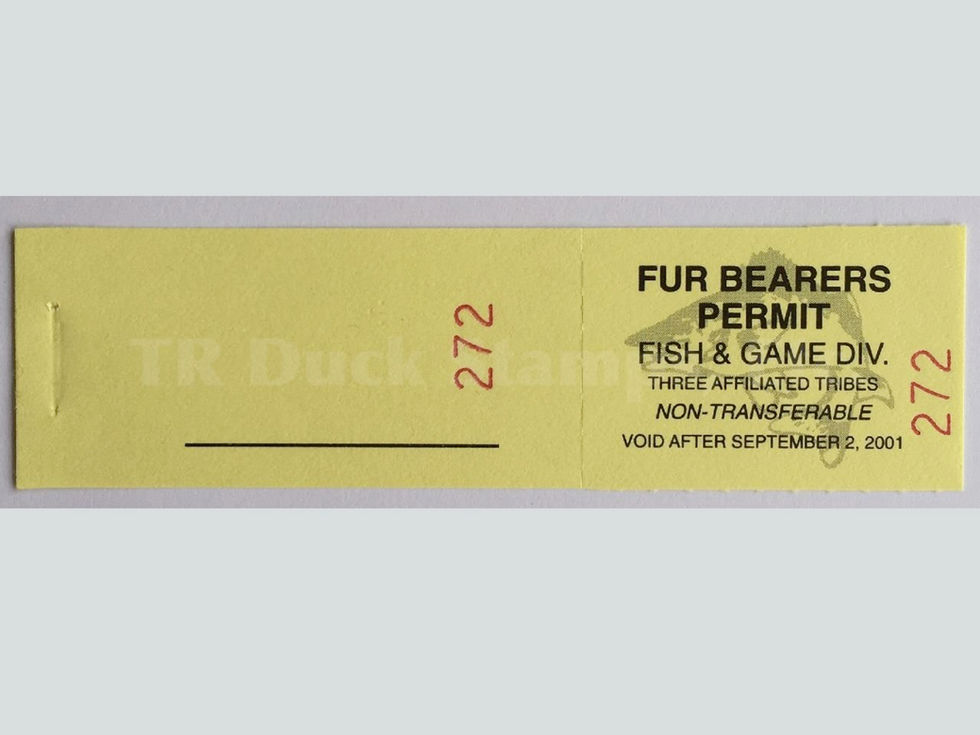 TT83 Fort Berthold 2000 Fur Bearers stamp