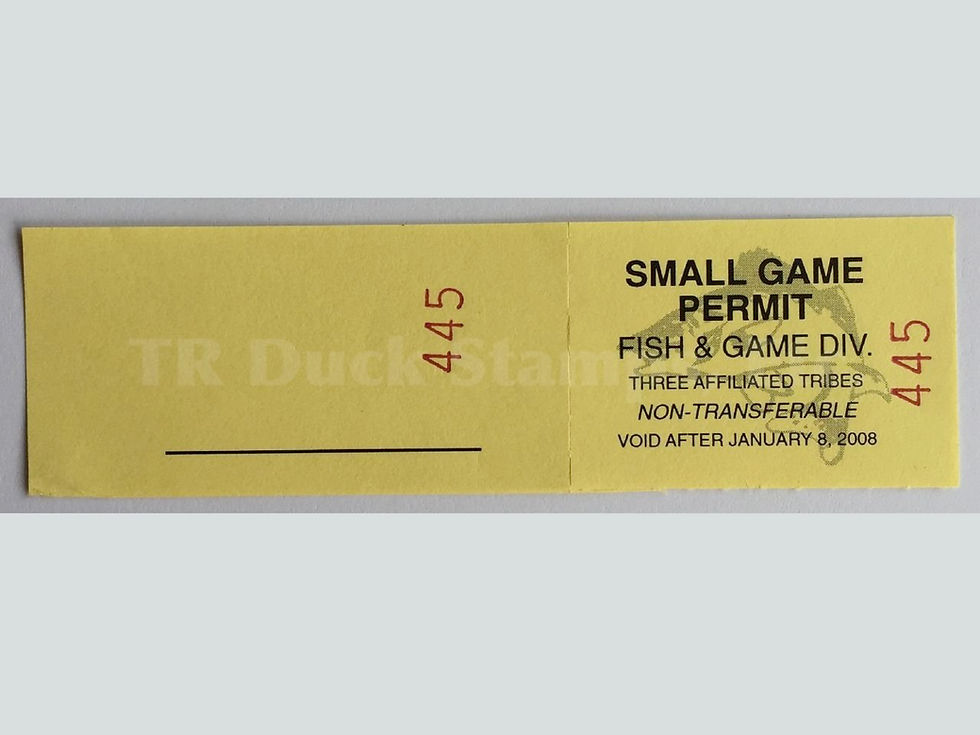 TT136 Fort Berthold 2007 Small Game stamp