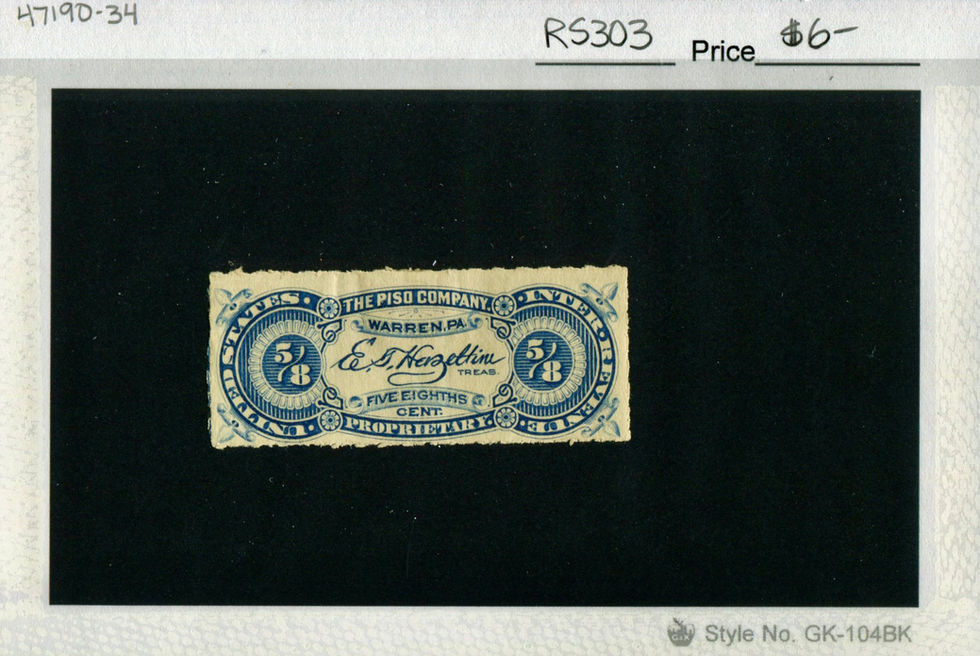 RS303 Piso Co ET Hazeltine Private Die Medicine Stamp