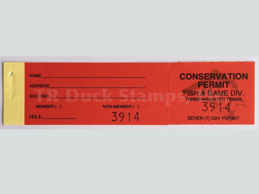 TT134 Fort Berthold 2007 7-Day Conservation stamp