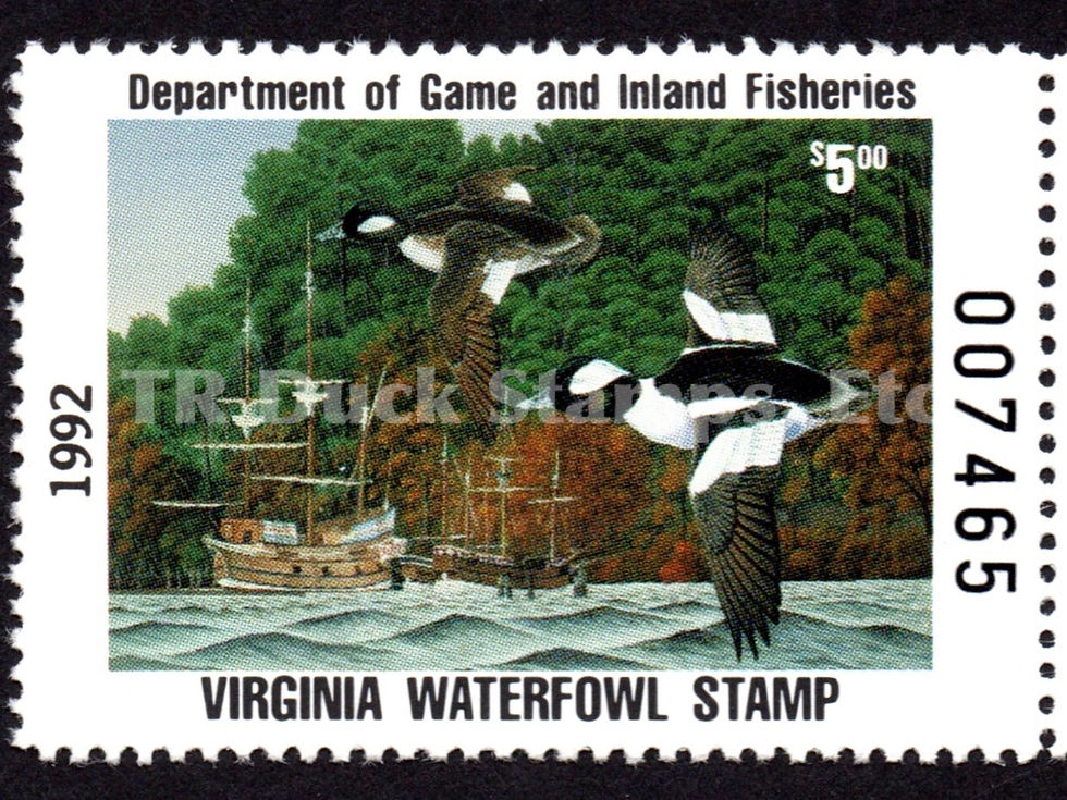 Virginia 1992 VA5 Buffleheads Duck Stamp
