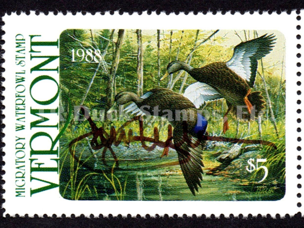 Vermont 1988 VT3 Black Ducks, Artist-signed by Jim Killen
