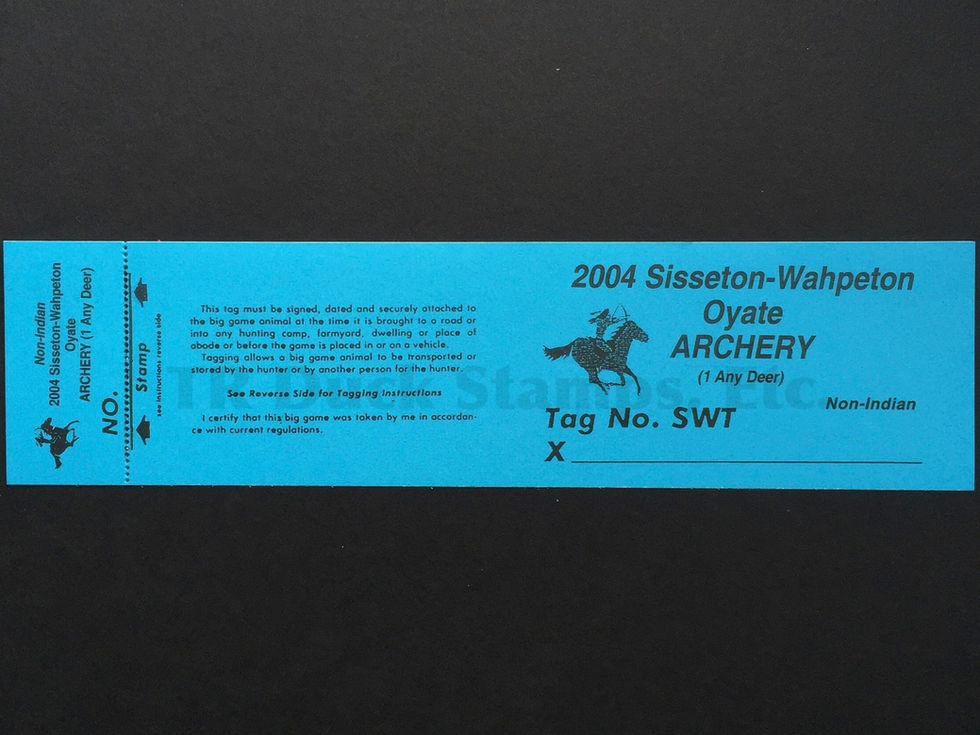 LTD120 Lake Traverse 2004 Archery Non-Indian Tag