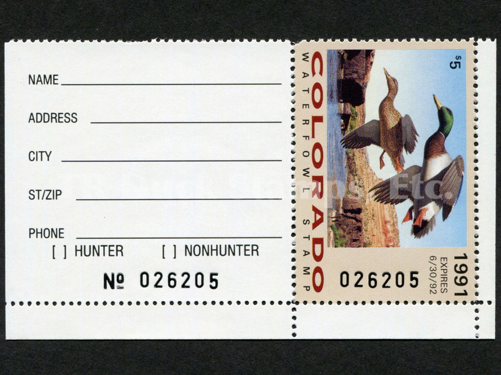 Colorado 1991 CO2A Mallards, w/Tab