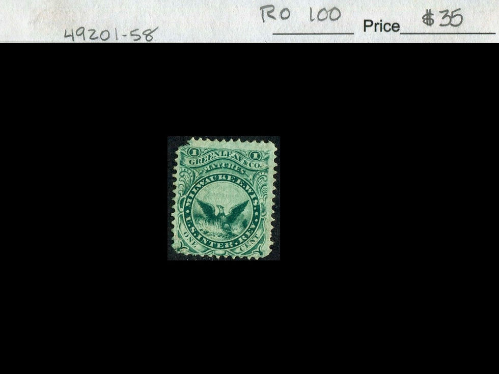 RO100 Greenleaf & Co Matches Private Die Match Stamp