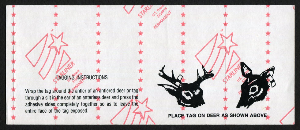 TTD124 Fort Berthold 2010 Antlered Deer Unit 4 Tag