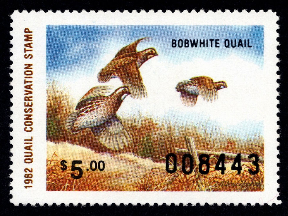 1982 Quail Unlimited QUUL1 Conservation Stamp