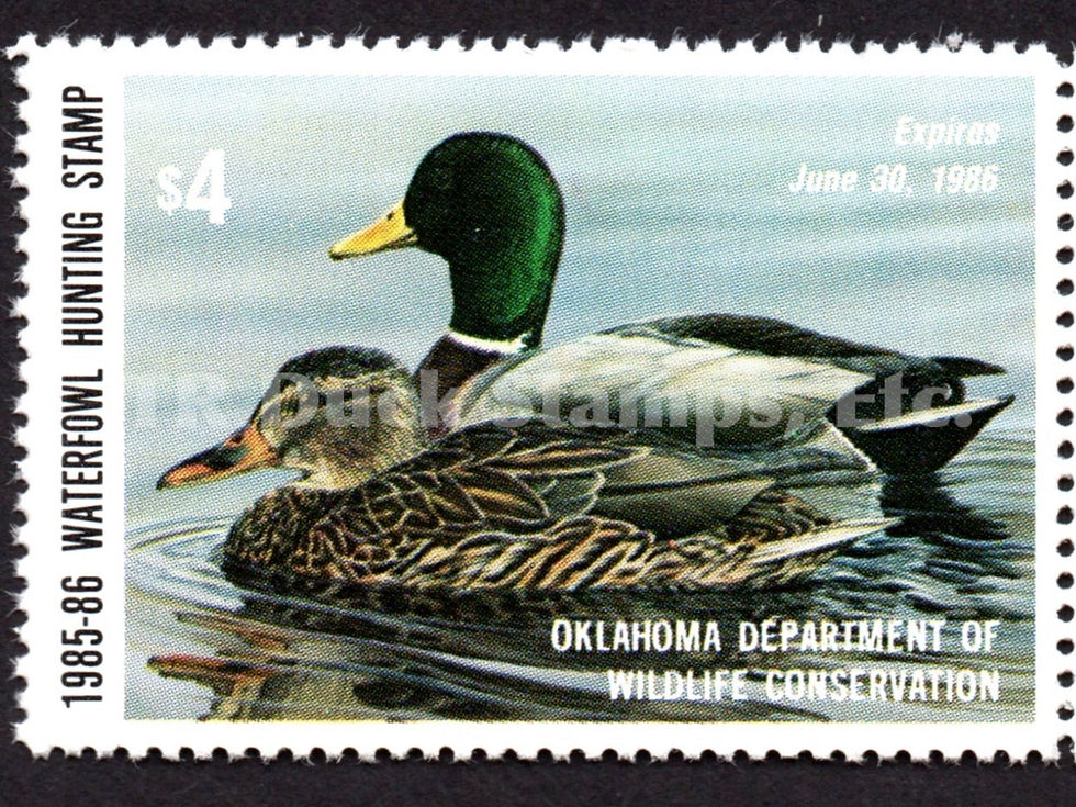 Oklahoma 1985 OK6 Mallards Duck Stamp