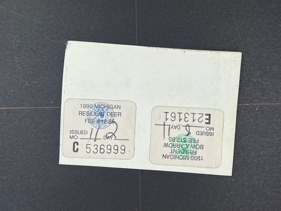 Michigan 1990 Resident Hunting 3767849, 2 stickers