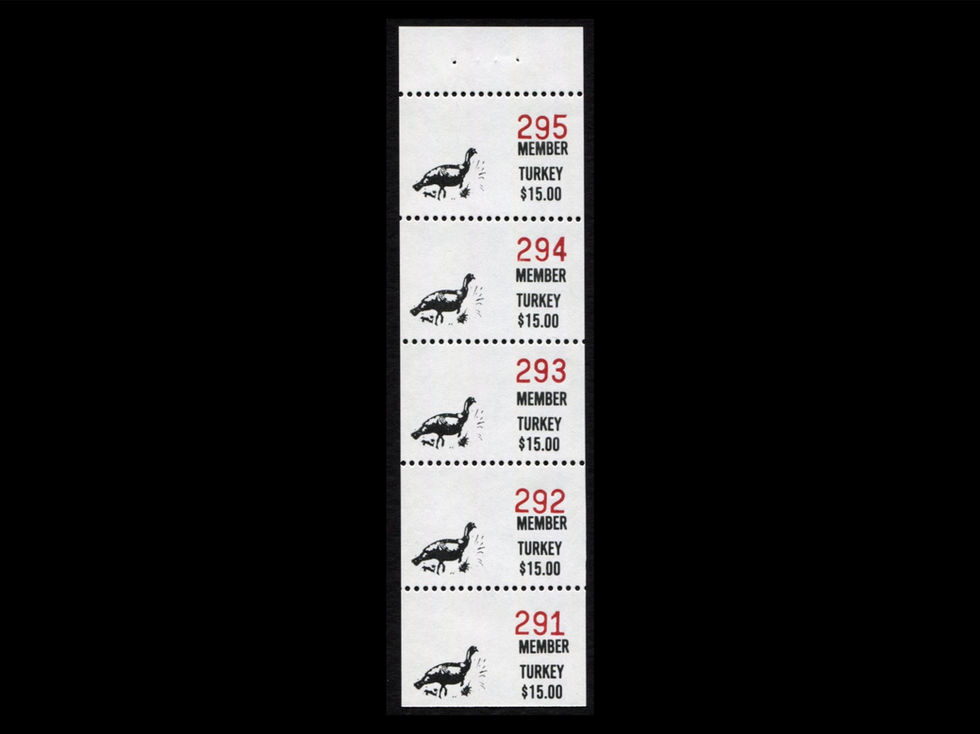 PR34 Pine Ridge 1988-92 Turkey Member, Strip/5