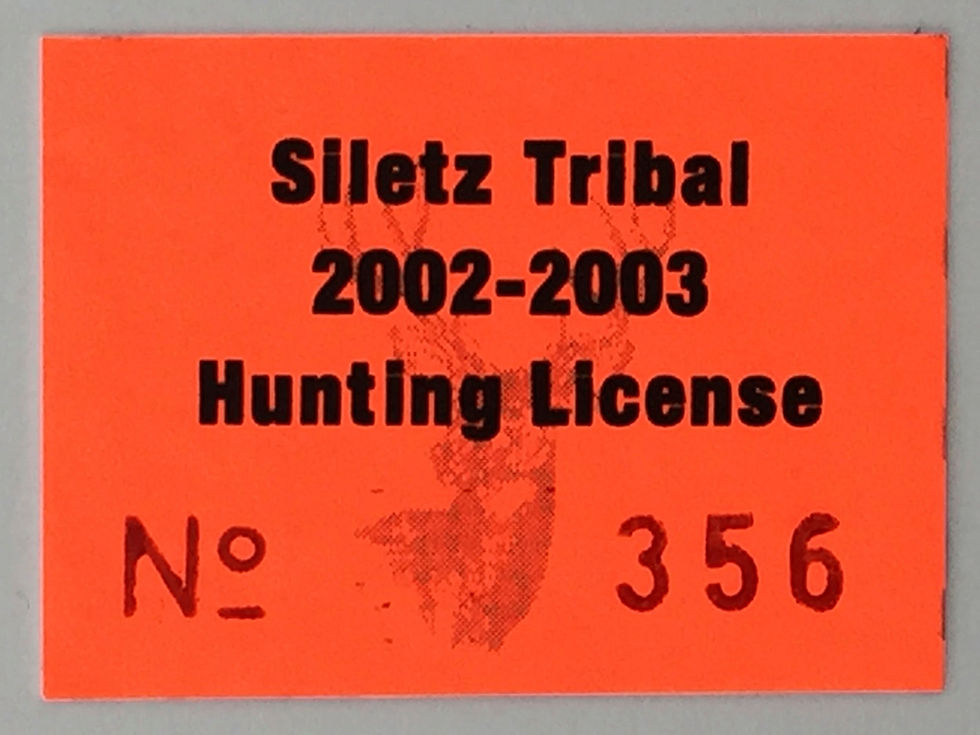 SI36 Siletz Tribal 2002-03 Hunting License
