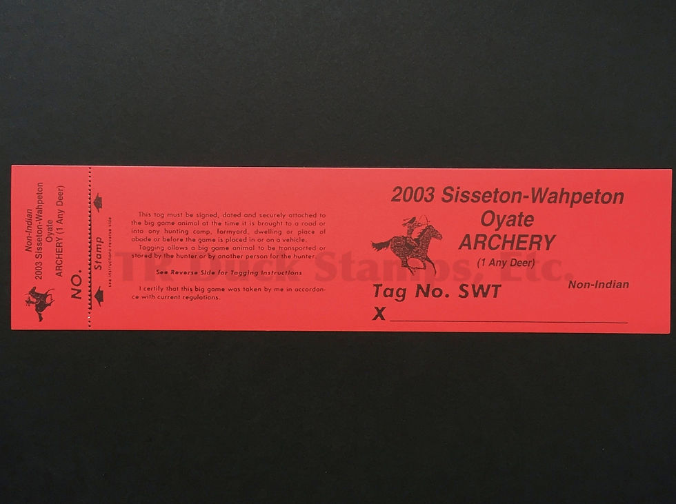 LTD106 Lake Traverse 2003 Archery Non-Indian Tag