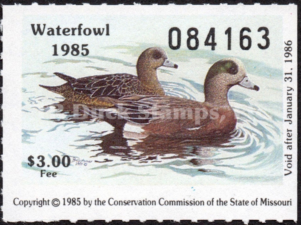 Missouri 1985 MO7 American Widgeon Duck Stamp